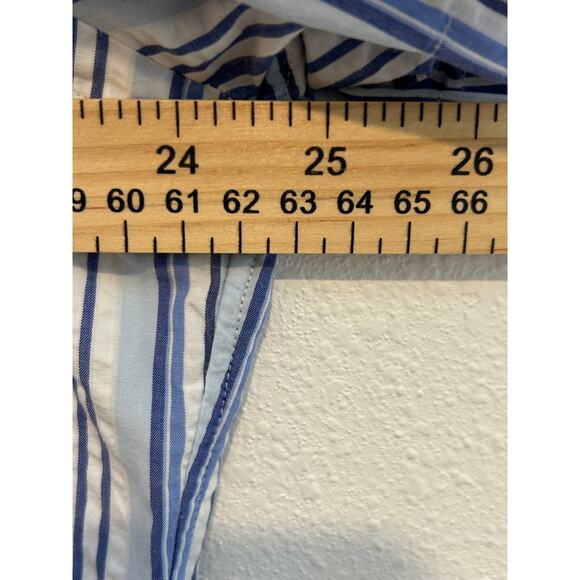 Polo Ralph Lauren Oxford Button Down Short Sleeve Classic Fit Blue Stripe XL - Picture 4 of 5